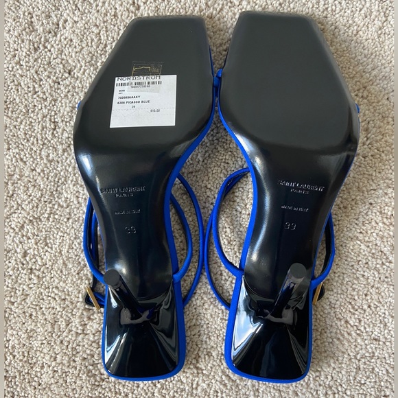 Saint Laurent Nuit Sandal Picasso Blue - Strappy Heel YSL - Picture 5 of 10